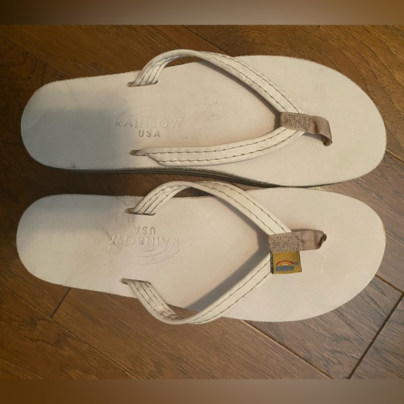 Rainbow Shoes Rainbow Flip Flops Womens Double Layer Sand Color Large 7585 Poshmark